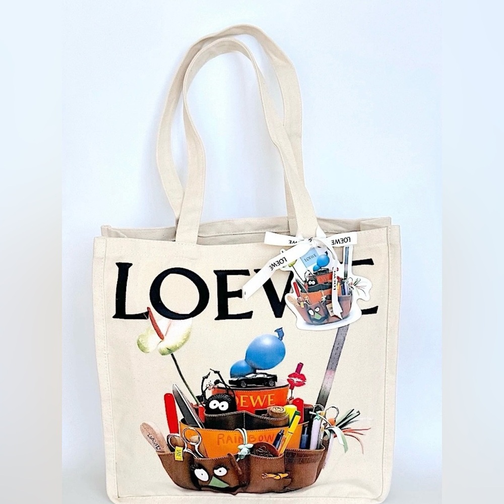 New LOEWE Crafted World Shanghai Exhibition Novelty Gift Tote Bag I BROWN